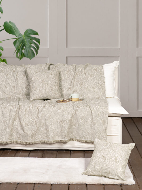 Ριχτάρι 180x300 - Flow Beige της Nima Home Chenille, 55% Acrylic - 20% Polyester - 25% Cotton Τριθέσιος 180x300