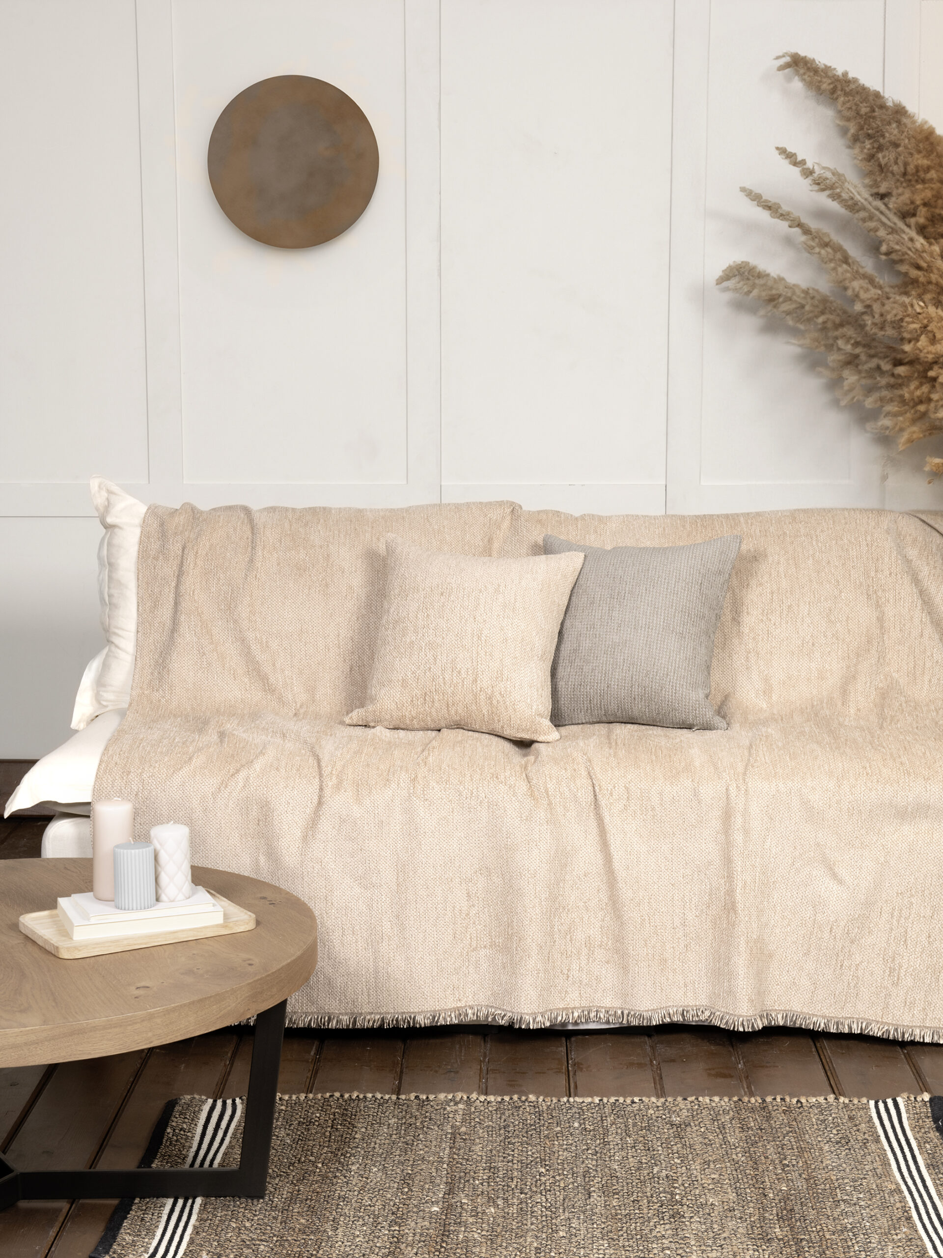 5206482180185.jpg Ριχτάρι 180x350 - Abrigo Nude της Nima Home Chenille, 55% Acrylic - 20% Polyester - 25% Cotton Τετραθέσιος 180x350 - Image 1