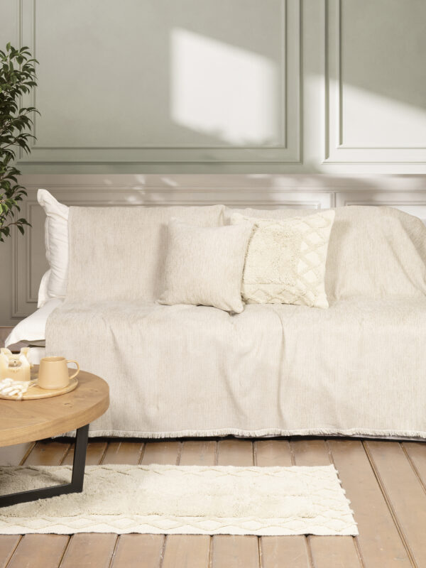 Ριχτάρι 180x350 - Abrigo Beige της Nima Home Chenille, 55% Acrylic - 20% Polyester - 25% Cotton Τετραθέσιος 180x350