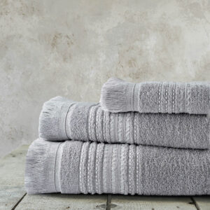Σετ Πετσέτες (30x50 + 50x90 + 70x140) - Allora Gray της Nima Home 100% Cotton, 450 gsm Σετ (1 x 30x50 + 1 x 50x90 + 1 x 70x140)