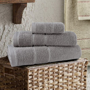 Σετ Πετσέτες (30x50 + 50x90 + 70x140) - Pivot Gray της Nima Home 100% Cotton, 450 gsm Σετ (1 x 30x50 + 1 x 50x90 + 1 x 70x140)