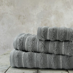 Σετ Πετσέτες (30x50 + 50x90 + 70x140) - Aura Dark Gray της Nima Home 100% Cotton, 450 gsm Σετ (1 x 30x50 + 1 x 50x90 + 1 x 70x140)