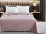 JF09 Pink Κουβέρτα Fleece 300gsm Jacquard Flannel Blanket 160x240 Liolios Home