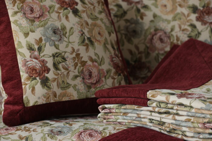 PLS-TB2403 Διακοσμητικό μαξιλάρι με γέμιση (Burgundy) 100% jacquard pol Cushion 45x45 με γέμιση Liolios Home - Image 2