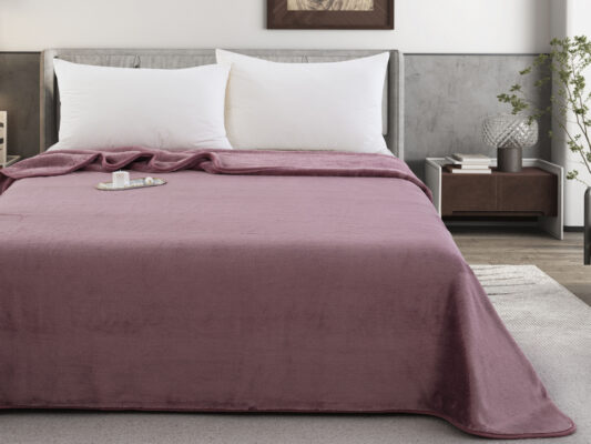Zurigo (Lilac) Κουβέρτα/Blanket Velour Supersoft Blanket 500gsm 220x240 Liolios Home