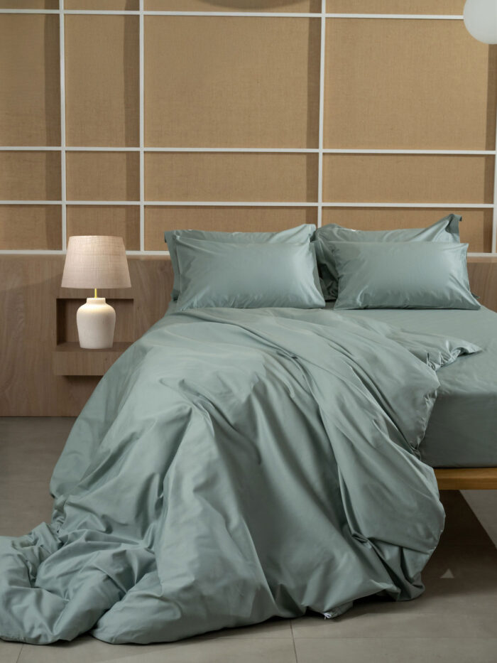Μαξιλαροθήκες Βαμβακοσατέν Omnia Oxford Aqua 50x70 SUNSHINEHOME - Image 4