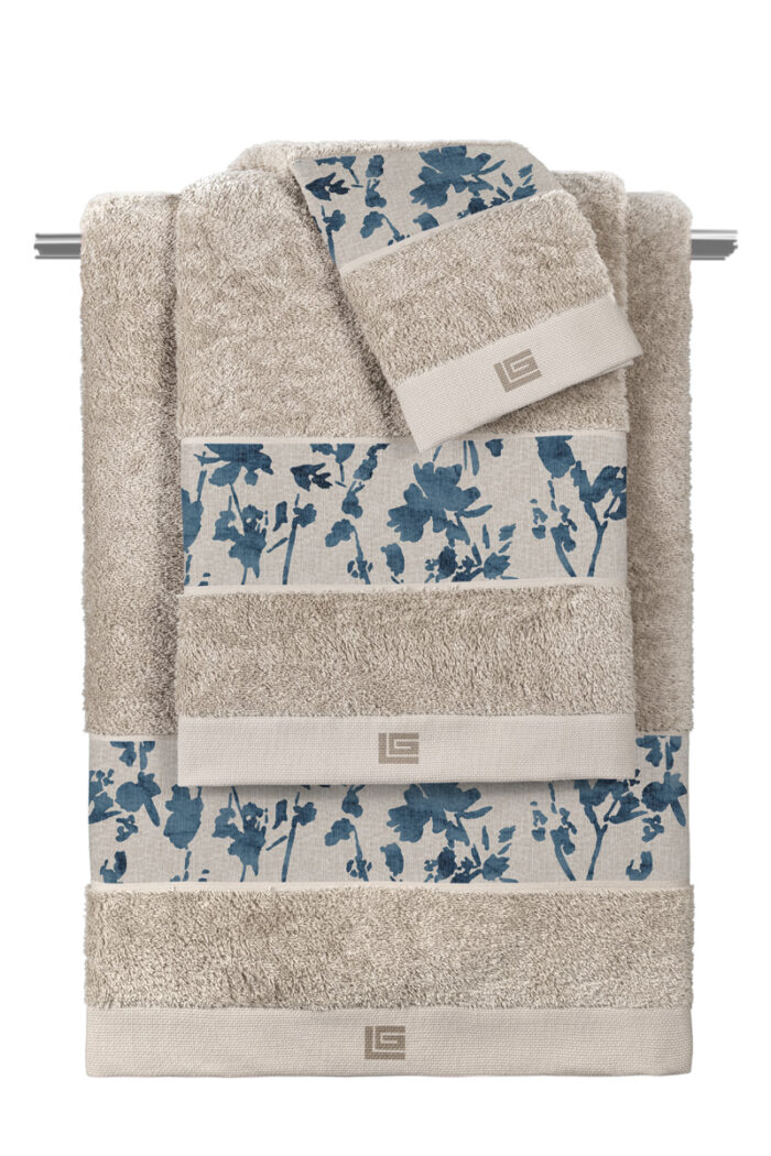 Σετ 3τμχ. Πετσέτες Romance Raf-Natural της Guy Laroche (100% Cotton 500gr/m2) - Image 1