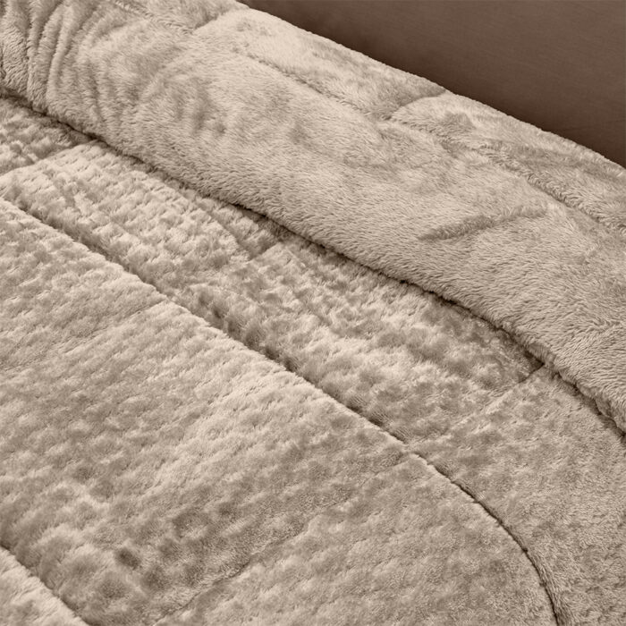 LINO Κουβερτοπάπλωμα Μονό (160x220) Lofti Taupe 100% Πολυέστερ - Image 2