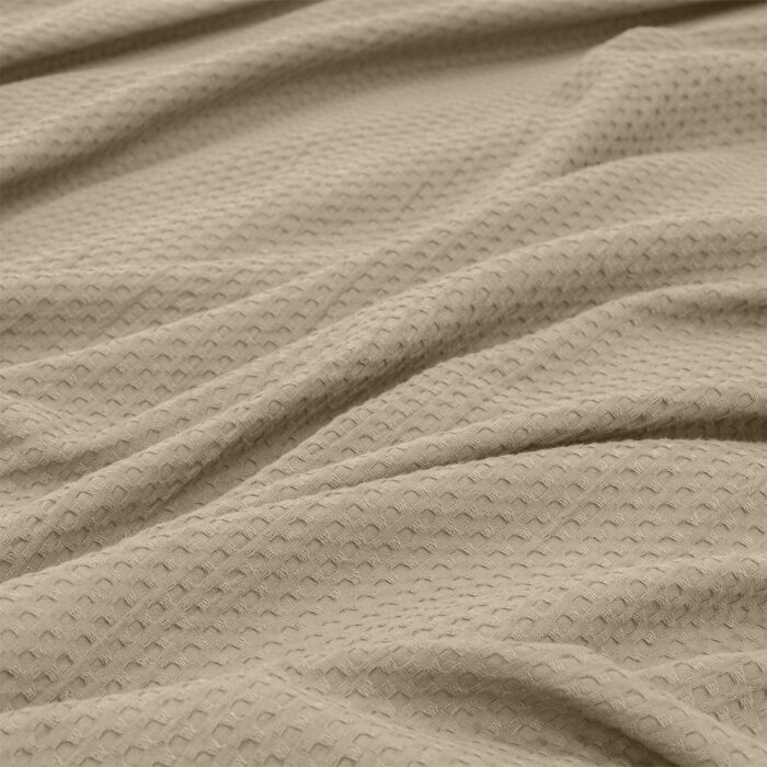 LINO Κουβέρτα King size (240x260) Πικέ Cocoon Μόκα 100% Βαμβάκι - Image 5