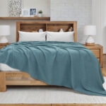 LINO Κουβέρτα King Size (240x260) Πικέ Cocoon Πετρόλ 100% Βαμβάκι