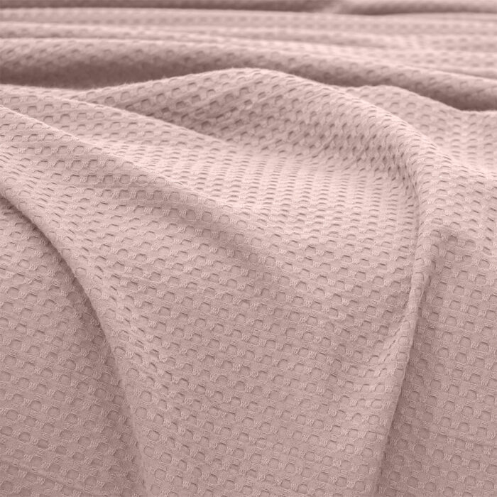 LINO Κουβέρτα King Size(240x260) Πικέ Cocoon Ροζ 100% Βαμβάκι - Image 4