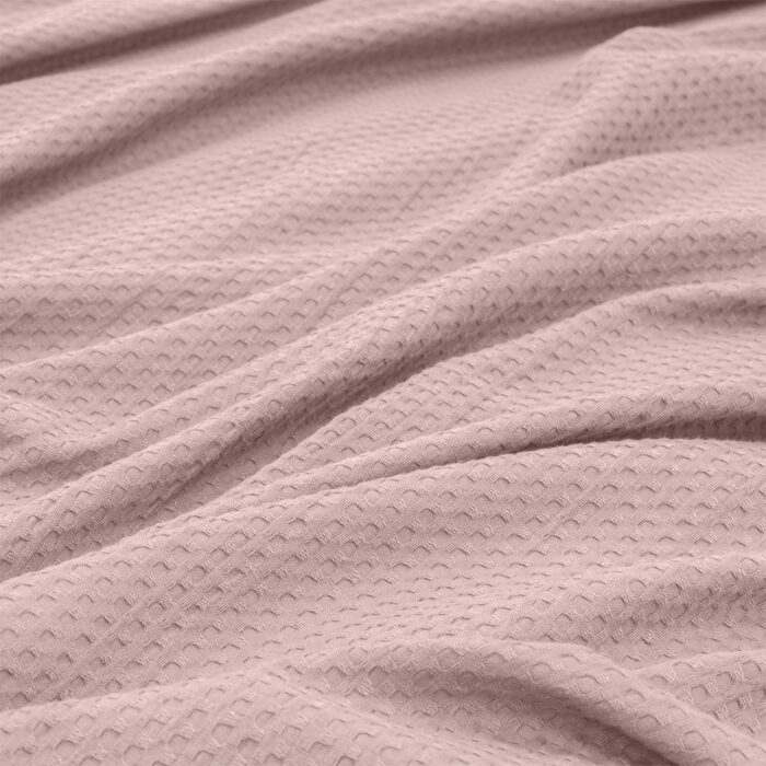 LINO Κουβέρτα King Size(240x260) Πικέ Cocoon Ροζ 100% Βαμβάκι - Image 5