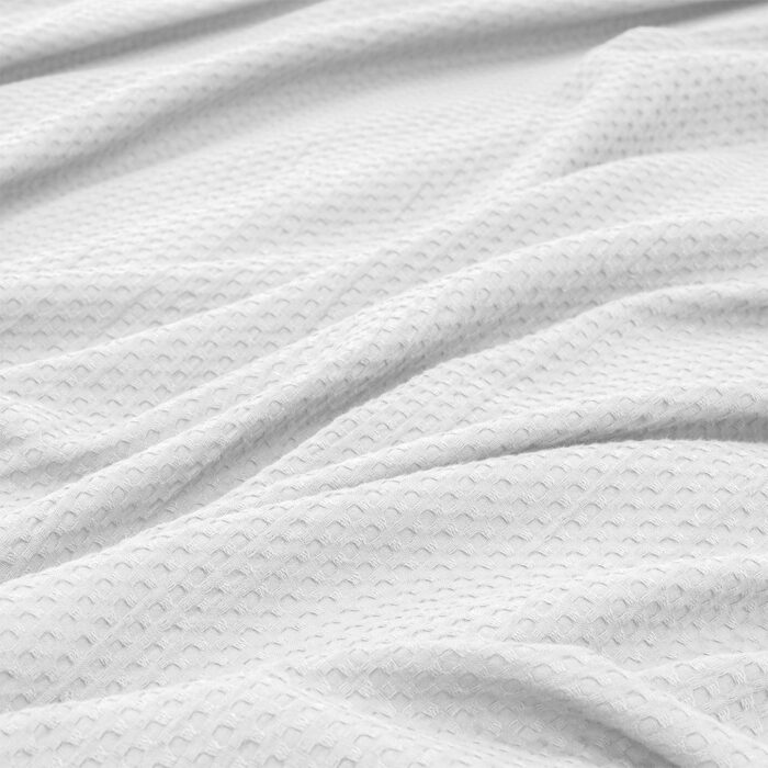 LINO Κουβέρτα Υπέρδιπλη (220x240) Πικέ Cocoon Λευκό 100% Βαμβάκι - Image 5