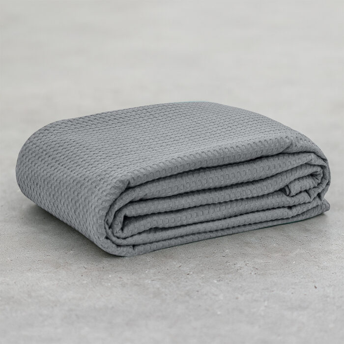LINO Κουβέρτα Υπέρδιπλη (220x240) Πικέ Cocoon Γκρι 100% Βαμβάκι - Image 6