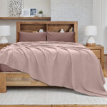 LINO Κουβέρτα Υπέρδιπλη (220x240) Πικέ Cocoon Ροζ 100% Βαμβάκι