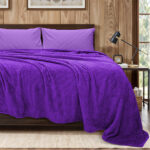 LINO Κουβέρτα Υπέρδιπλη (220x240) Fleece Napnest Μωβ 100% Πολυέστερ