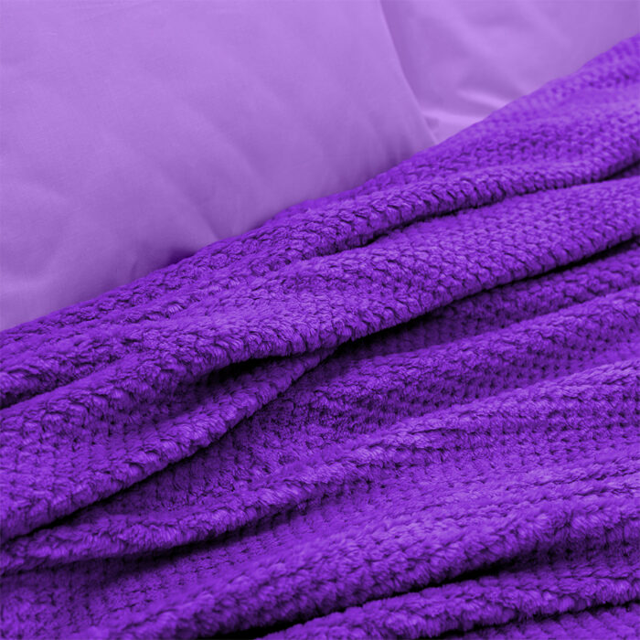 LINO Κουβέρτα Υπέρδιπλη (220x240) Fleece Napnest Μωβ 100% Πολυέστερ - Image 2