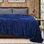 LINO Κουβέρτα Υπέρδιπλη (220x240) Fleece Napnest Σκούρο Μπλε 100% Πολυέστερ