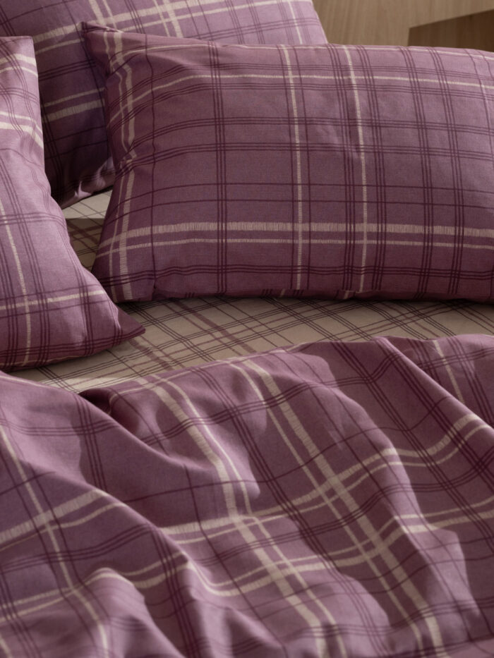 Σετ Σεντόνια Cotton Feelings 2066 Mauve Μονό (165x270) SUNSHINEHOME - Image 3