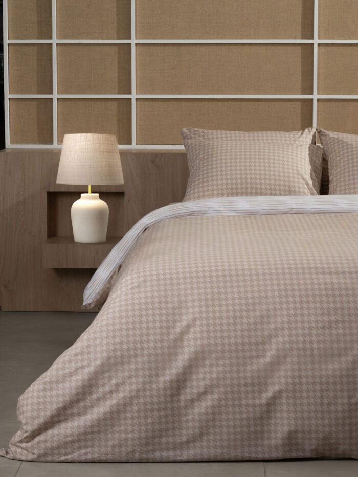Σετ Σεντόνια Cotton Feelings 2064 Beige Μονό με λάστιχο(105x205+30) SUNSHINEHOME - Image 2