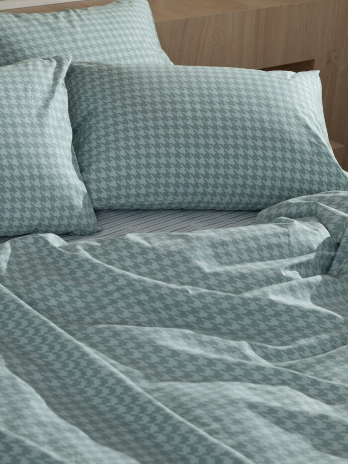 Σετ Σεντόνια Cotton Feelings 2064 Aqua Μονό (165x270) SUNSHINEHOME - Image 3