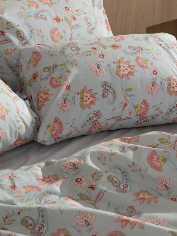 Σετ Σεντόνια Cotton Feelings 2068 Grey Διπλό με λάστιχο (150x205+30) SUNSHINEHOME - Image 3