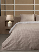 Σετ Σεντόνια Cotton Feelings 2064 Beige Υπέρδιπλο με λάστιχο (170x205+30) SUNSHINEHOME - Image 2