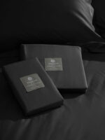 Κατωσέντονο Βαμβακοσατέν Omnia με λάστιχο Black Διπλό (160x200+40) SUNSHINEHOME - Image 2