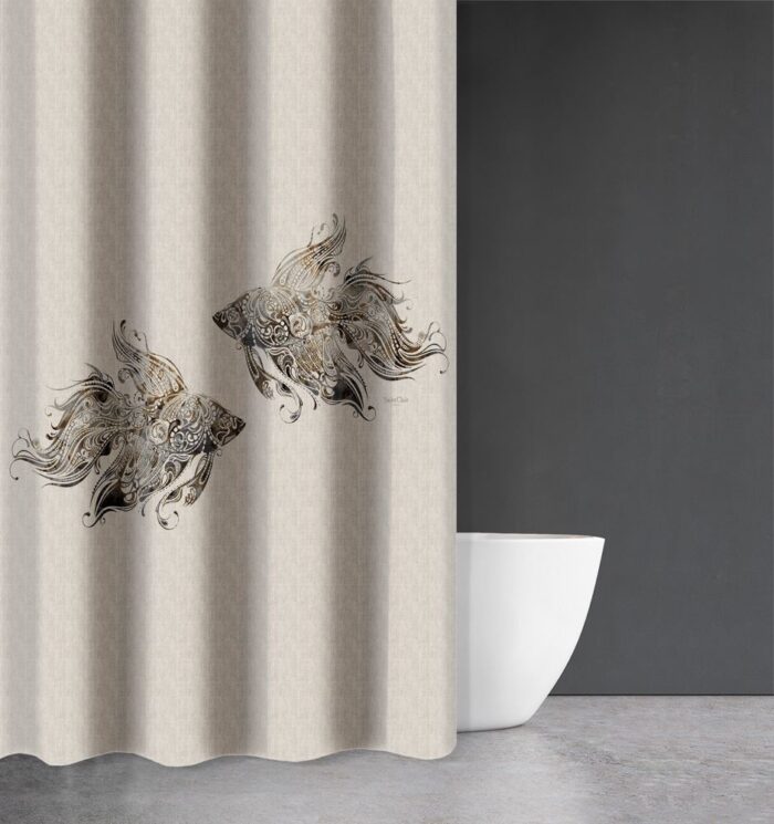 Κουρτίνα Μπάνιου Seawater Des 622 με Κρίκους της Saint Clair (100% POLYESTER) - Image 1