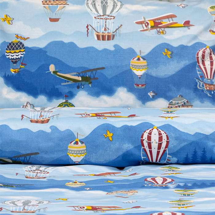 LINO Σετ Παιδική Παπλωματοθήκη (160x240) Cloud Chasers Μπλε 100% Βαμβάκι - Image 3