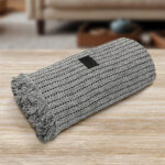 LINO Ριχτάρι Καναπέ Διθέσιο (180x250) Velora Γκρι Σενίλ - Image 4