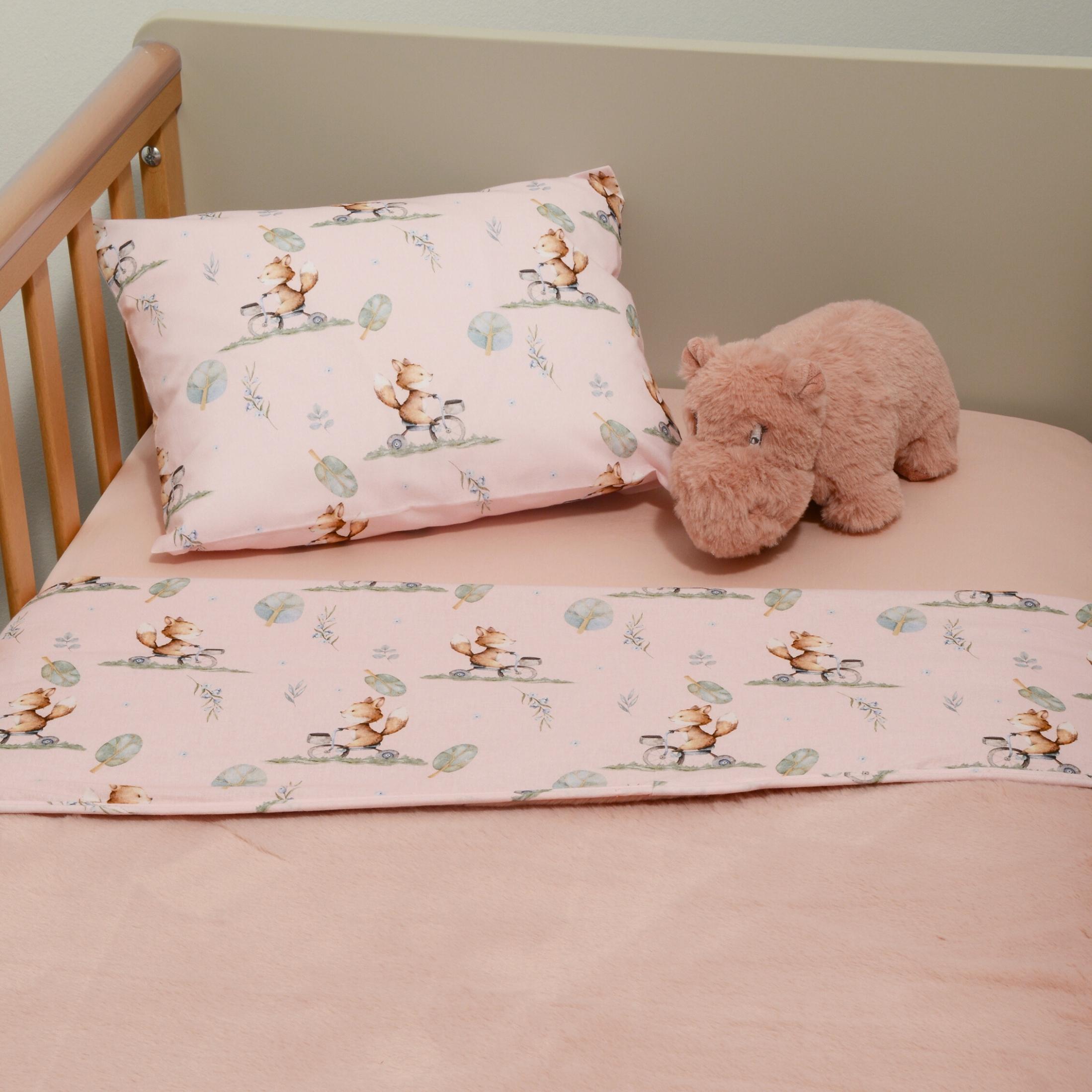 46-6735-426.jpg Minky ΝEW Κουβέρτα Λίκνου Διπλής Όψης 75x95 Des.426 Oliver Baby της Oliver Baby - Image 1