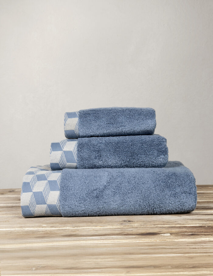 5206482166943.jpg Πετσέτα 50x100 Luxe - Denim Blue της Nima Home 100% Cotton, 600 gsm Προσώπου 50x100 - Image 1