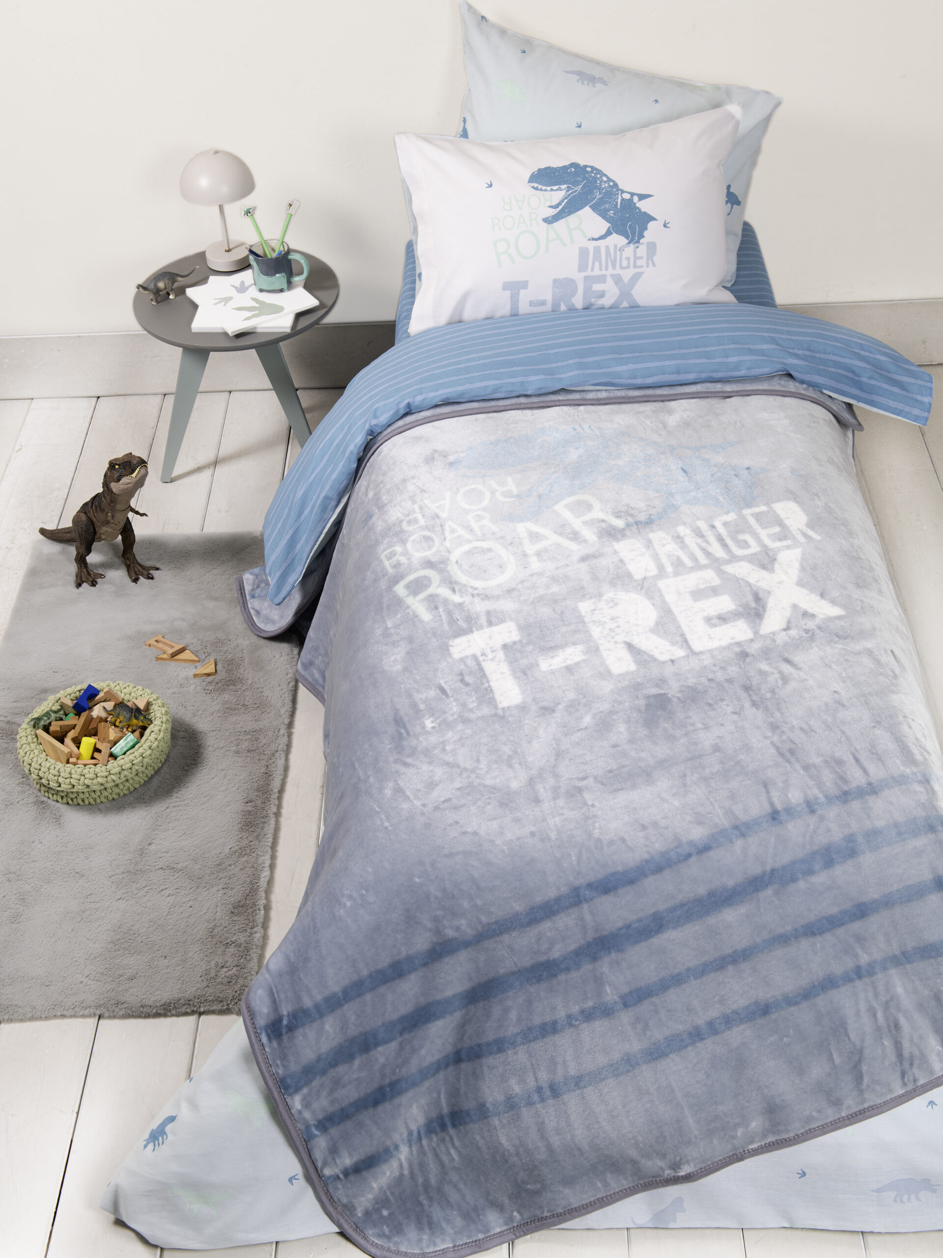 5206482167957-12.jpg Κουβέρτα Βελουτέ Μονή 160x220 - Roar της Nima Kids Velour, 100% Polyester Μονή 160x220 - Image 1