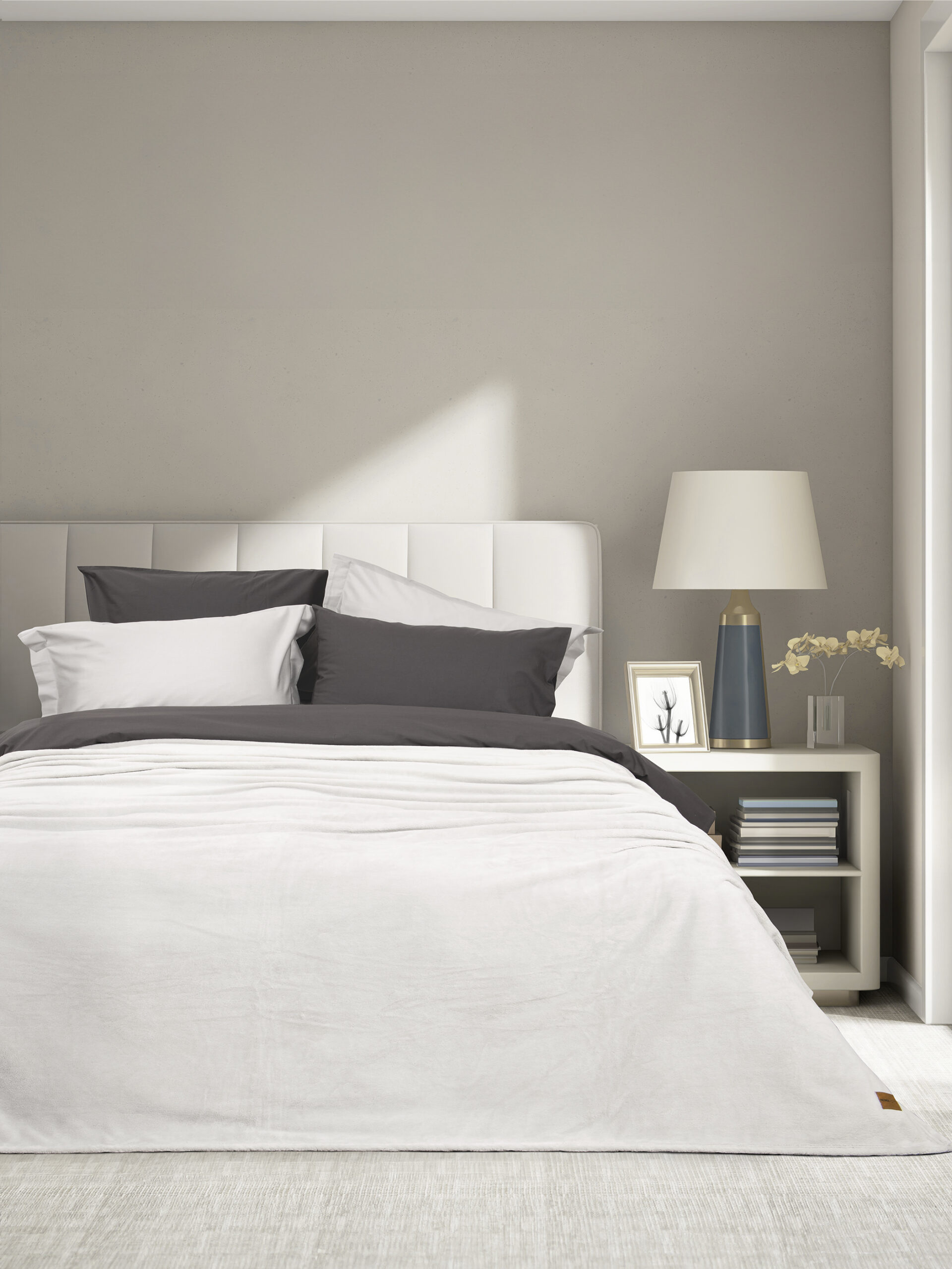 5206482168596-12.jpg Κουβέρτα Μονή 160x220 - Alpa Gray της Nima Home 100% Polyester Μονή 160x220 - Image 1