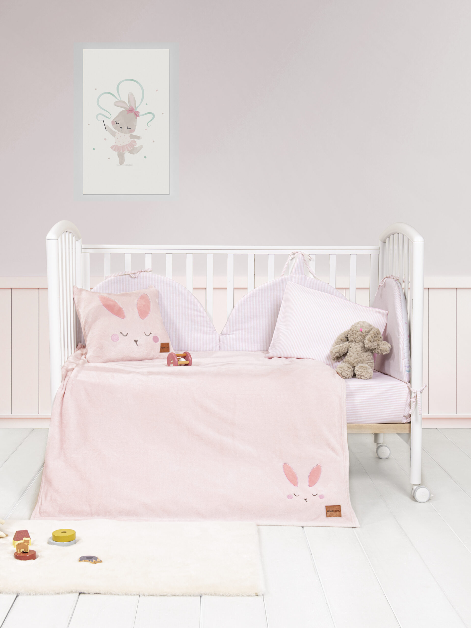 5206482168794-12.jpg Κουβέρτα Κούνιας 110x150 - Bunny της Nima Bebe 100% Polyester Κούνιας 110x150 - Image 1