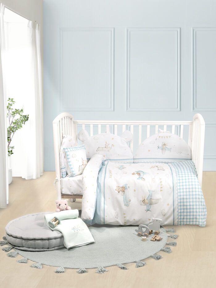 5206482171718.jpg Σετ Σεντόνια Λίκνου - Joy Ride της Nima Bebe 100% Cotton, 144 T.C. Λίκνου (2 x 70x110) - Image 1