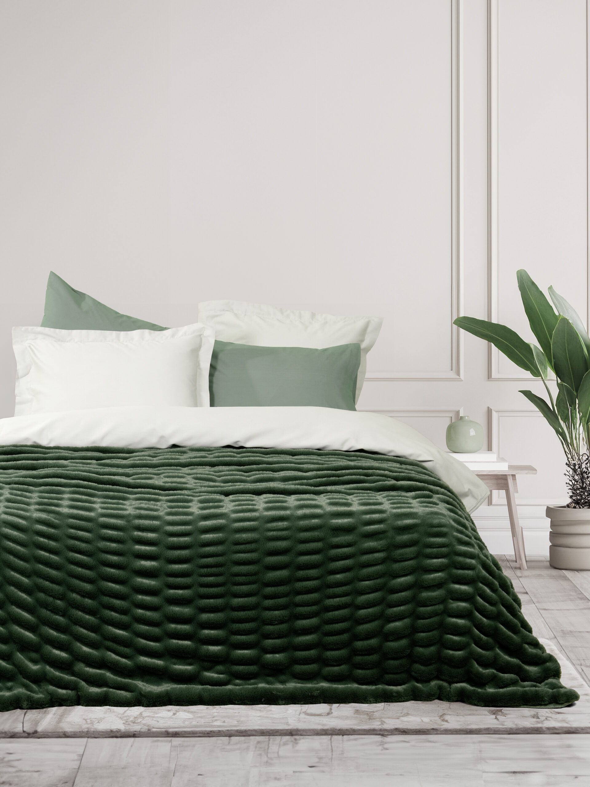 5206482185098-27.jpg Κουβέρτα Υπέρδιπλη 220x240 - Mossy Dark Green της Nima Home 100% Polyester Υπέρδιπλη 220x240 - Image 1