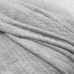 LINO Κουβέρτα Υπέρδιπλη (220x240) Flannel Lofti Ασημί 100% Πολυέστερ - Image 3
