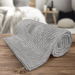 LINO Κουβέρτα Υπέρδιπλη (220x240) Flannel Lofti Ασημί 100% Πολυέστερ - Image 6