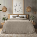 LINO Κουβέρτα Υπέρδιπλη (220x240) Flannel Lofti Taupe 100% Πολυέστερ