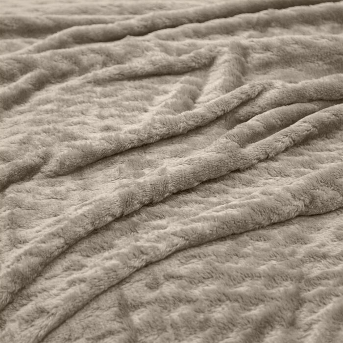 LINO Κουβέρτα Υπέρδιπλη (220x240) Flannel Lofti Taupe 100% Πολυέστερ - Image 4