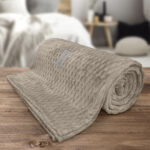 LINO Κουβέρτα Υπέρδιπλη (220x240) Flannel Lofti Taupe 100% Πολυέστερ - Image 6