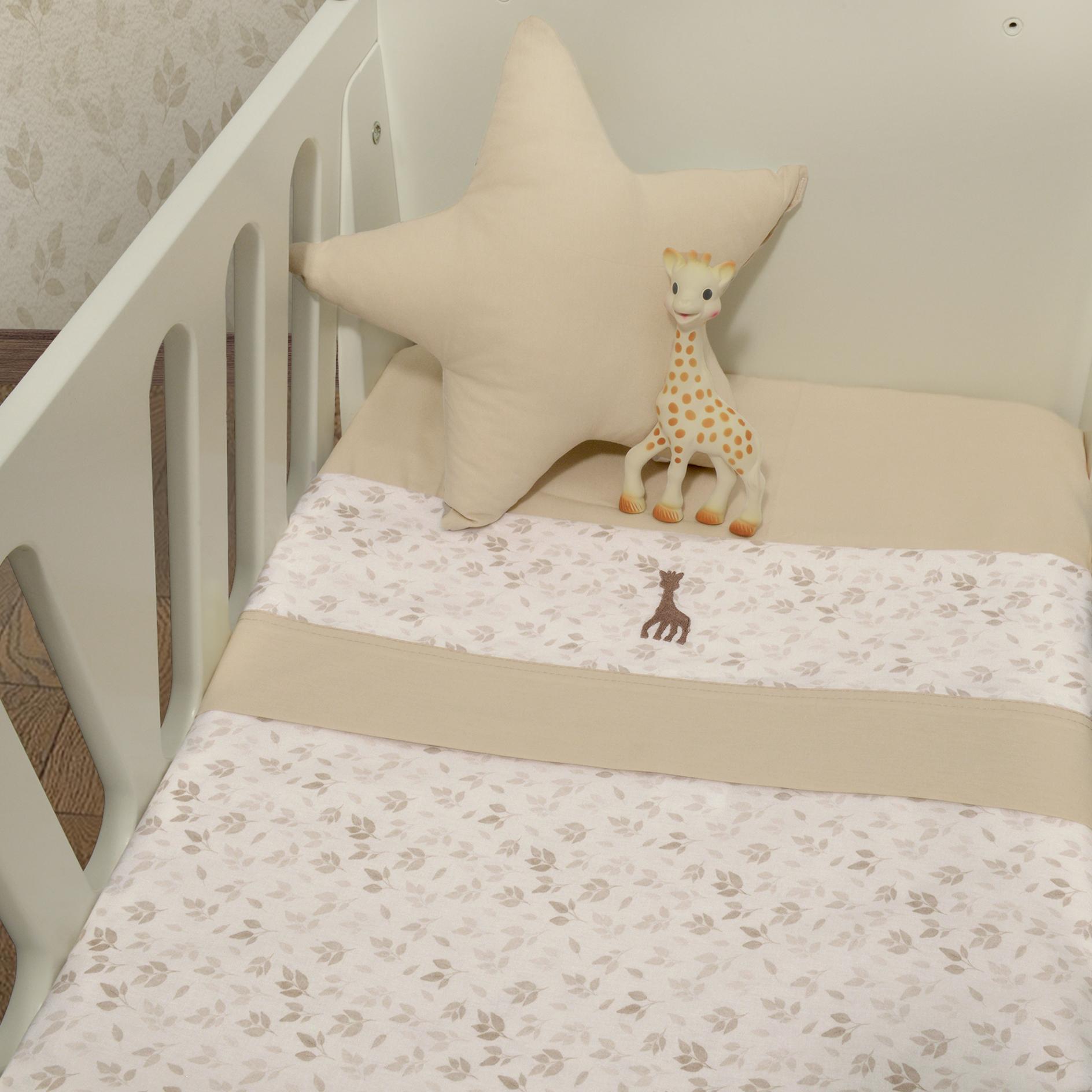 46-6704-506.jpg Σεντόνια Λίκνου 2τεμ. 80x110 Design 506 SOPHIE LA GIRAFE της SOPHIE LA GIRAFE - Image 1