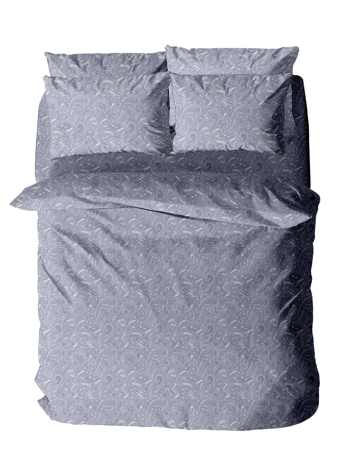151-79-10.jpg Σετ Σεντόνια Menta Εμπριμέ 440 Grey Μονό με λάστιχο (100x200+30) SUNSHINEHOME - Image 1