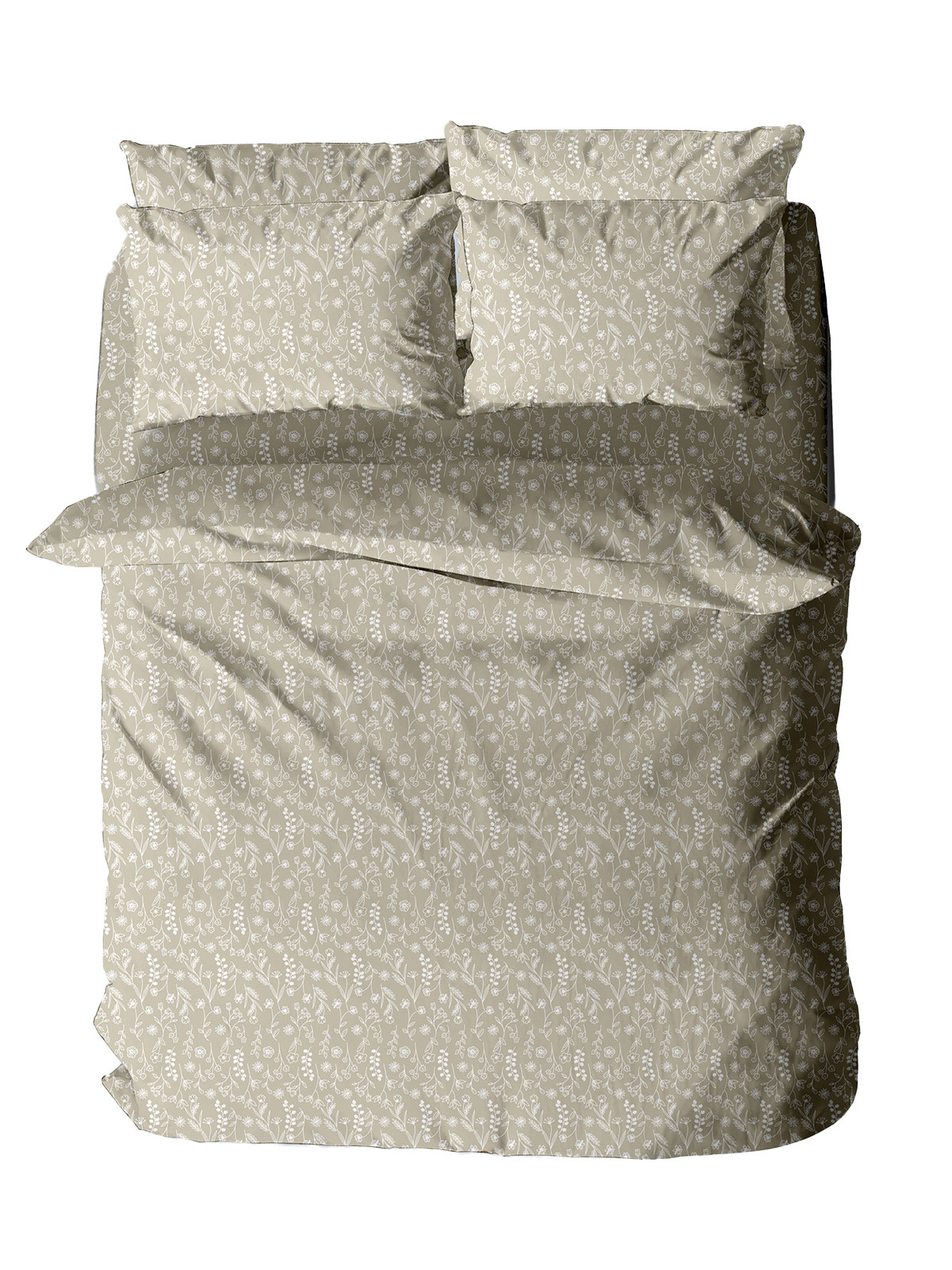 151-79-3.jpg Σετ Σεντόνια Menta Εμπριμέ 420 Beige Μονό (160x260) SUNSHINEHOME - Image 1