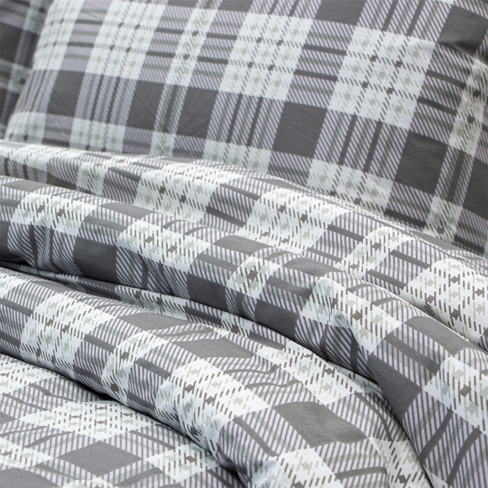 LINO Σετ Σεντόνια Υπέρδιπλα (240x260) Panier Γκρι 100% Βαμβάκι - Image 2