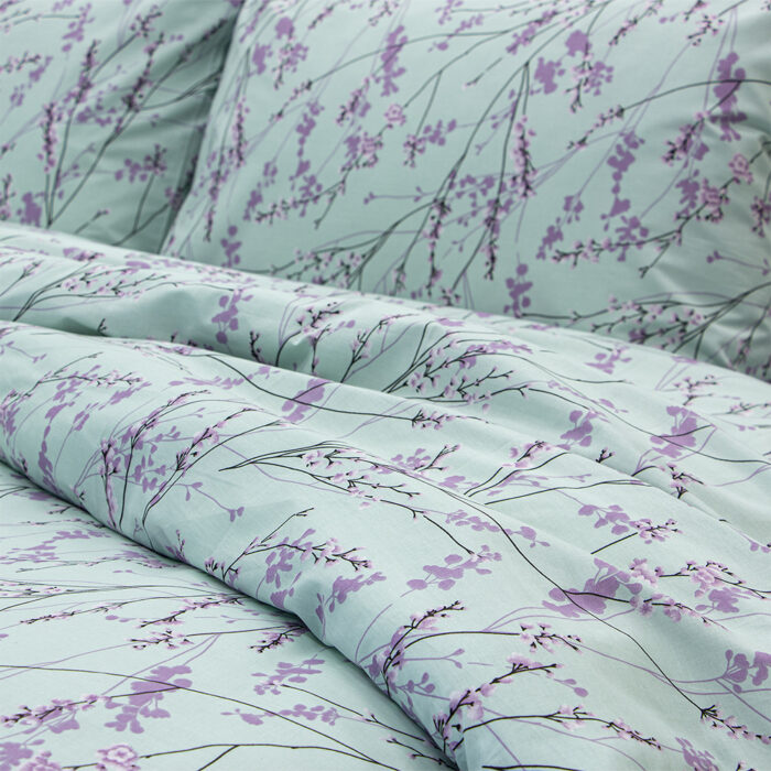 LINO Σετ Σεντόνια Με Λάστιχο (105x200+32) Amandes Λιλά 100% Βαμβάκι - Image 2