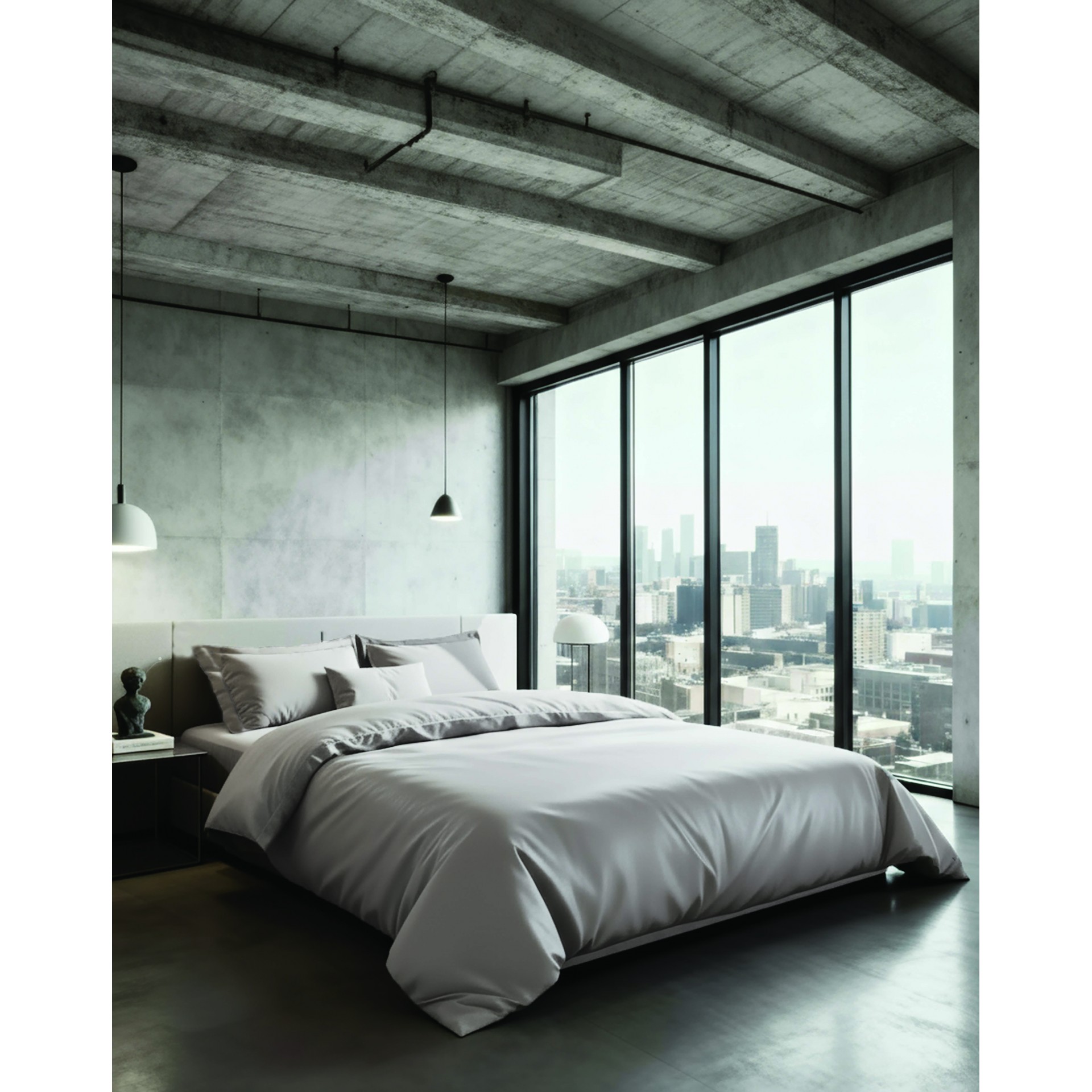 city-silver.jpg CITY2 SILVER ΣΕΤ ΜΑΞΙΛΑΡΟΘΗΚΕΣ 50Χ70CM ΟΧFORD 300TC COTTON SATIN Makis Tselios - Image 1