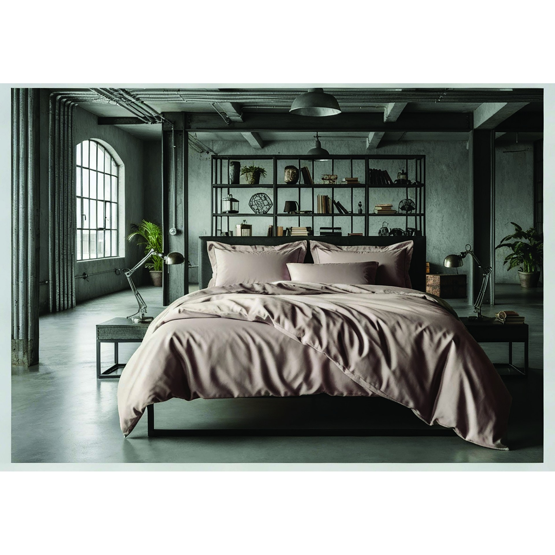 loft-apple-1.jpg ΣΕΤ ΣΕΝΤ KING ΧΛ LOFT BEIGE 2*270Χ290CM 2*50X70CM 100% COT/SATIN 210TC Makis Tselios - Image 1